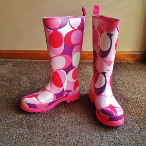 coach pink boots